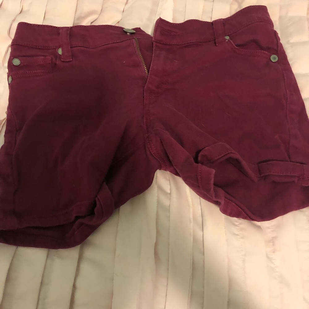 Maroon denim peek kids shorts